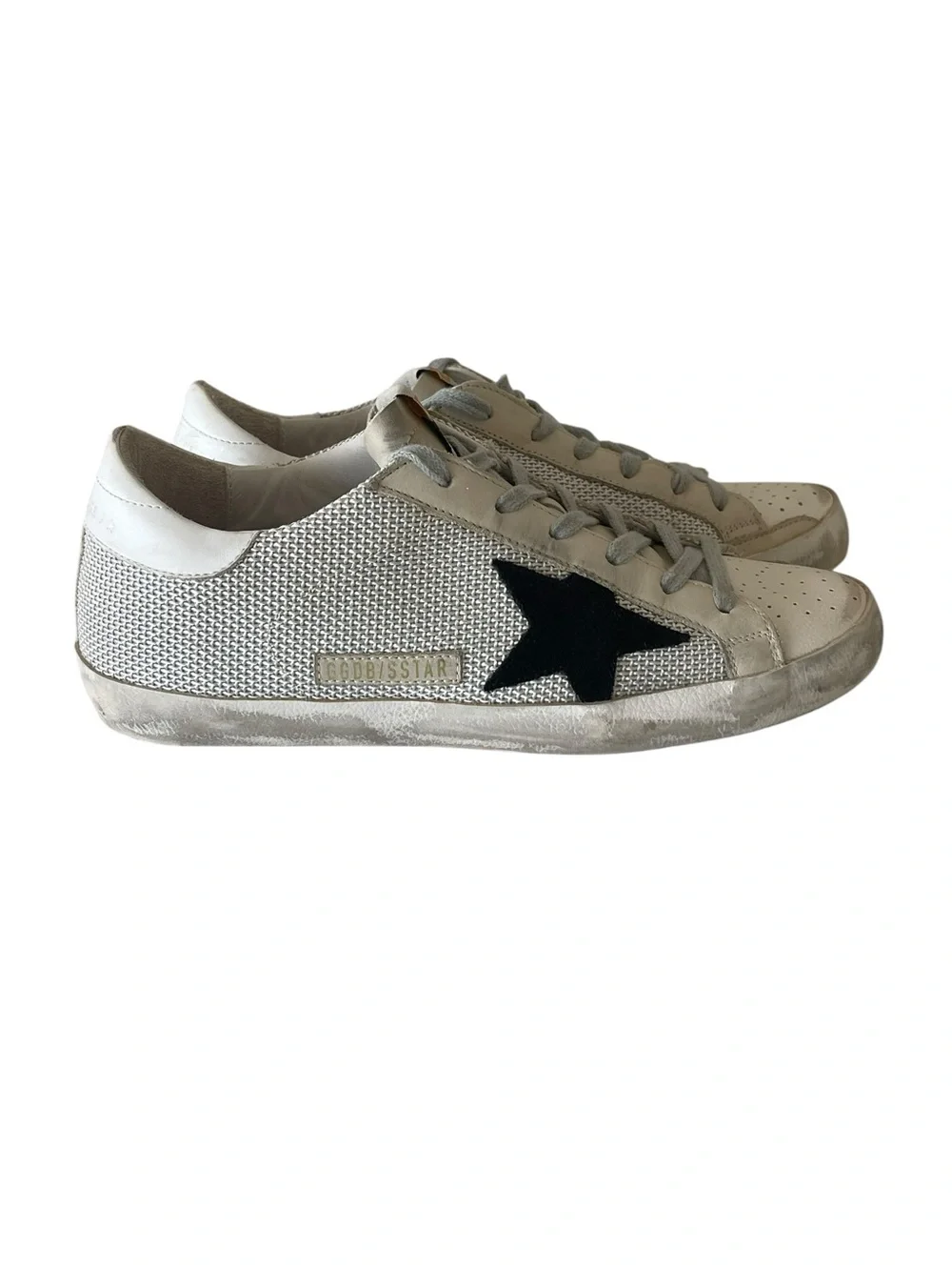 Golden Goose White Leather Super Star Lace Up Sneakers Size 38 - Picture 5 of 7
